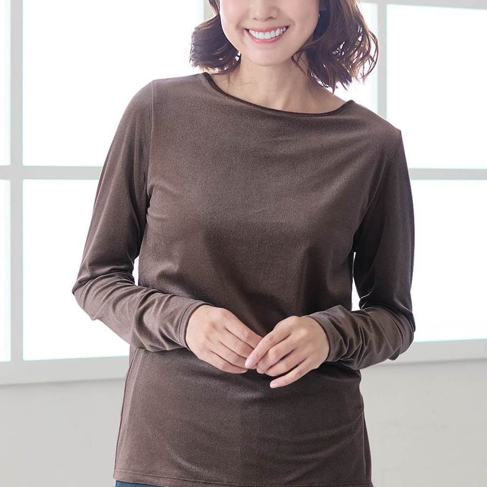 大人のシアーベロア長袖Tシャツ［日本製］(スタイルノート/StyleNote