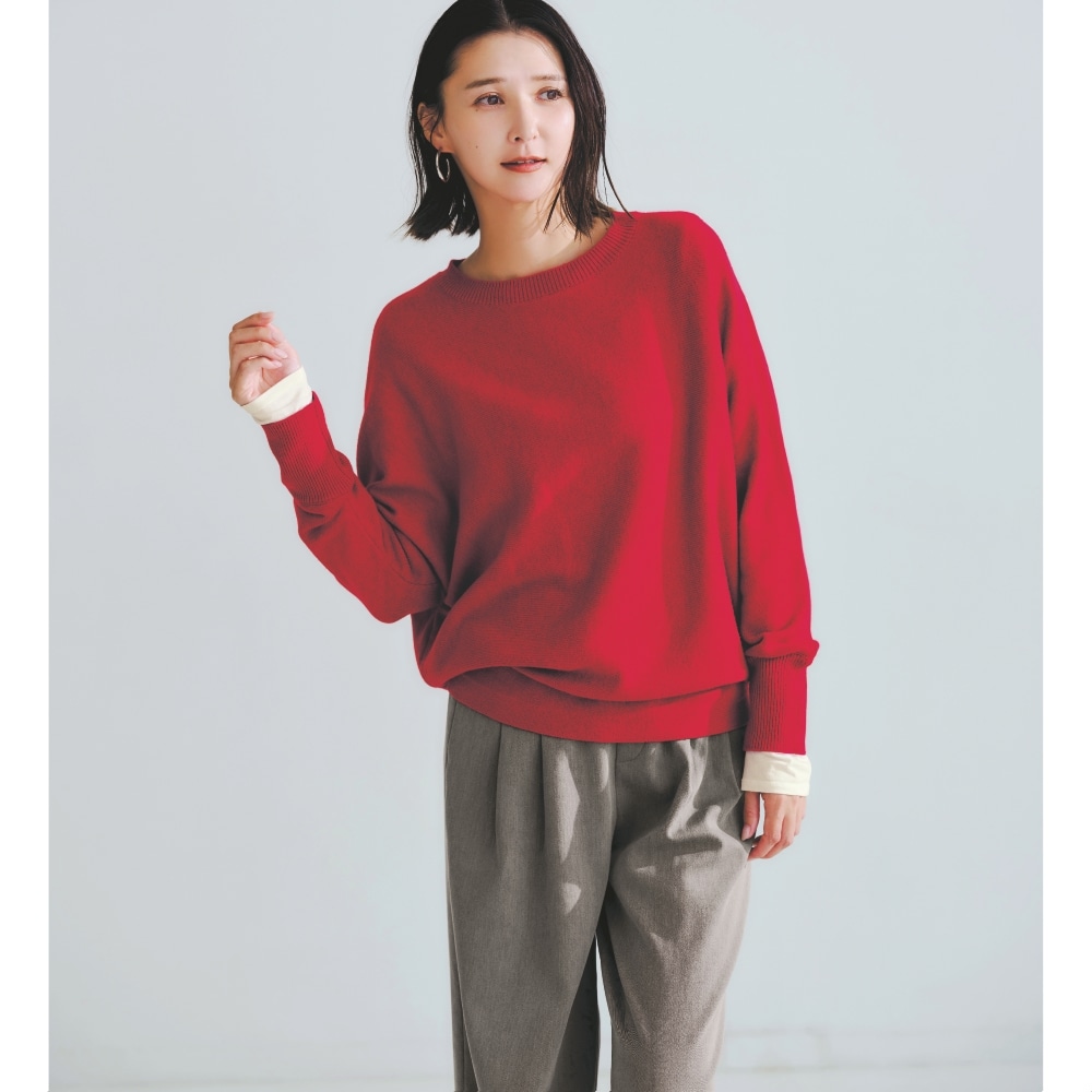 12月5日セール追加】 肌触り心地よい着回し抜群のニット【乾燥機OK