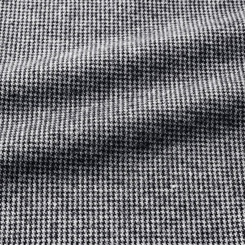 あたたかみのある綿混カットソーでチクチクしにくい素材　＜グレー系千鳥＞