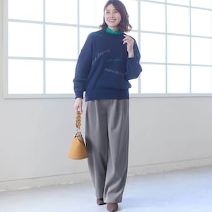モデル身長168cm／M※写真は撮影用のため股下+8cmになります。