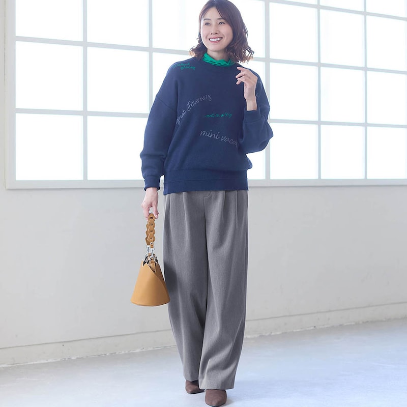 モデル身長168cm／M※写真は撮影用のため股下+8cmになります。