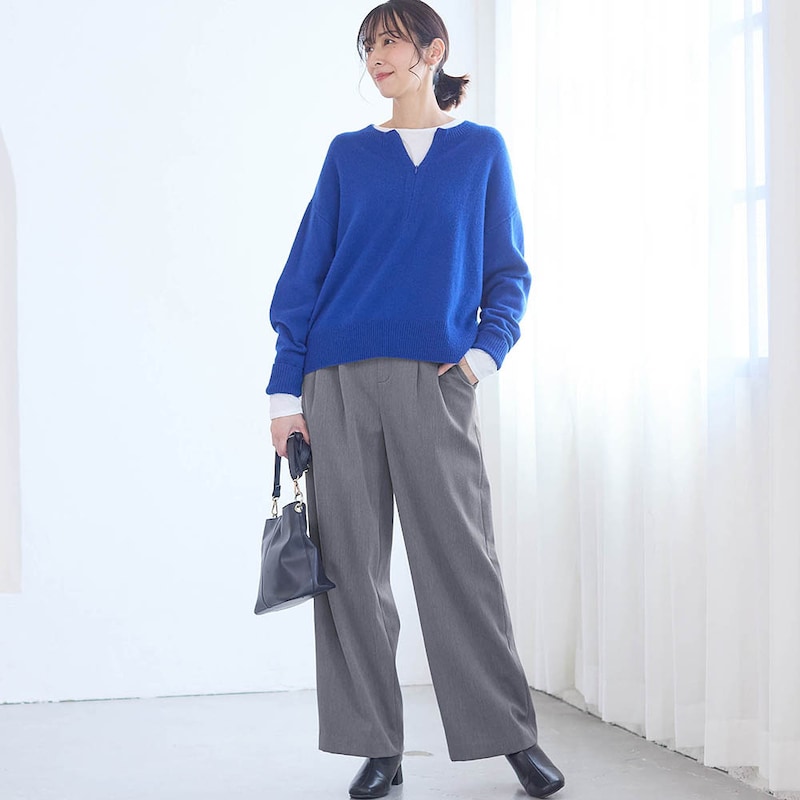 モデル身長169cm／M※写真は撮影用のため股下+8cmになります。