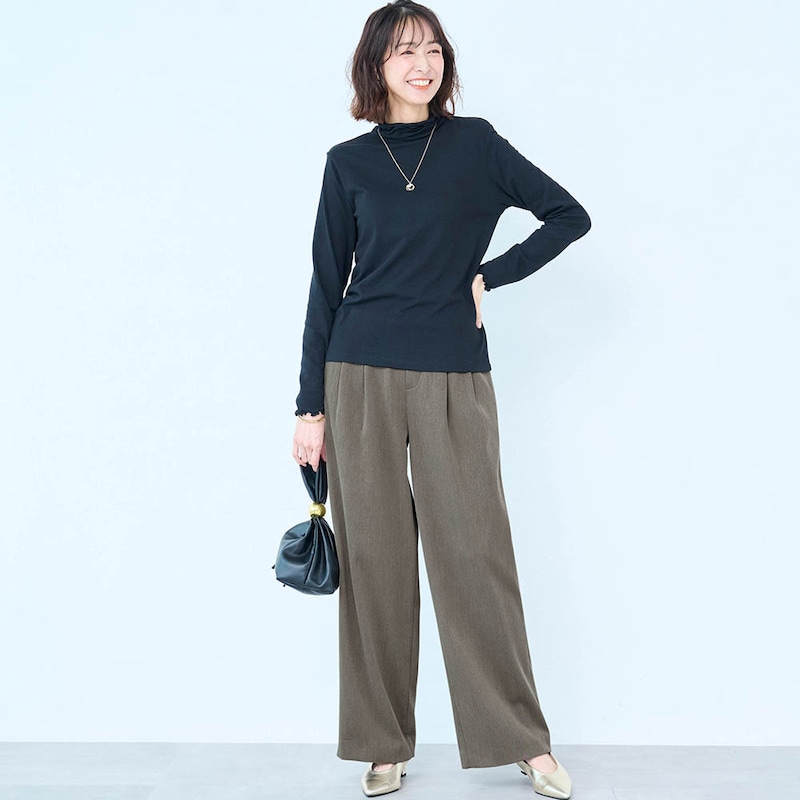 モデル身長169cm／M※写真は撮影用のため股下+8cmになります。