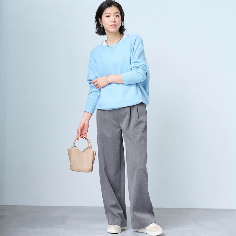 モデル身長168cm／M※写真は撮影用のため股下+8cmになります。