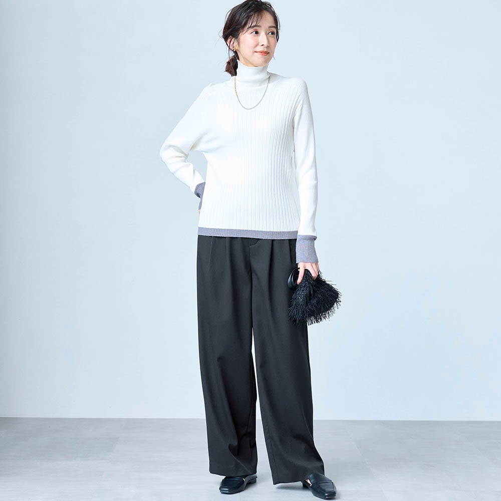 モデル身長169cm／M※写真は撮影用のため股下+8cmになります。