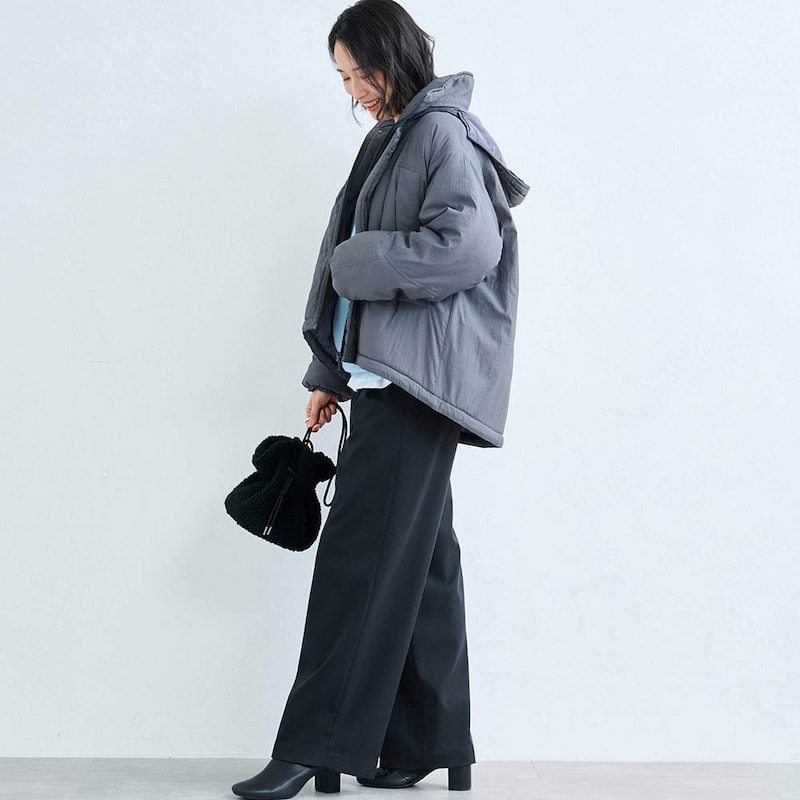 モデル身長168cm／M※写真は撮影用のため股下+8cmになります。