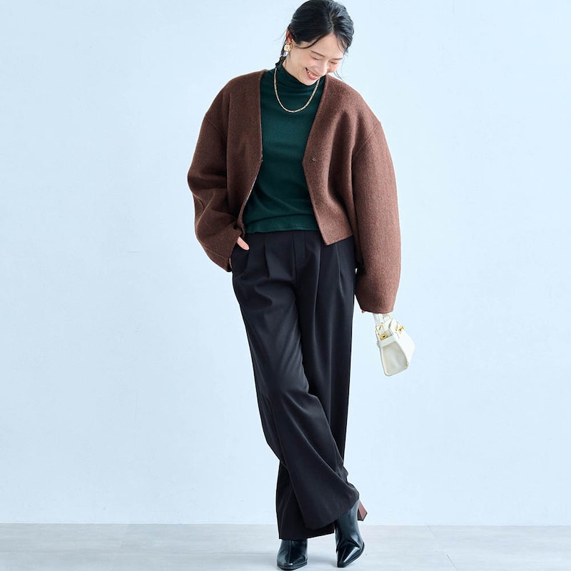 モデル身長168cm／M※写真は撮影用のため股下+8cmになります。