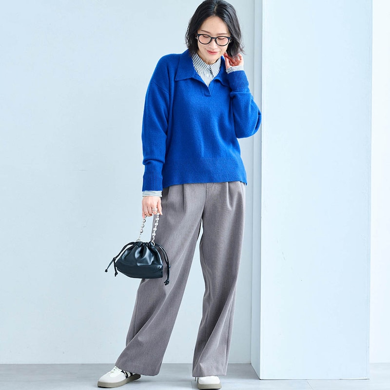 モデル身長168cm／M※写真は撮影用のため股下+8cmになります。