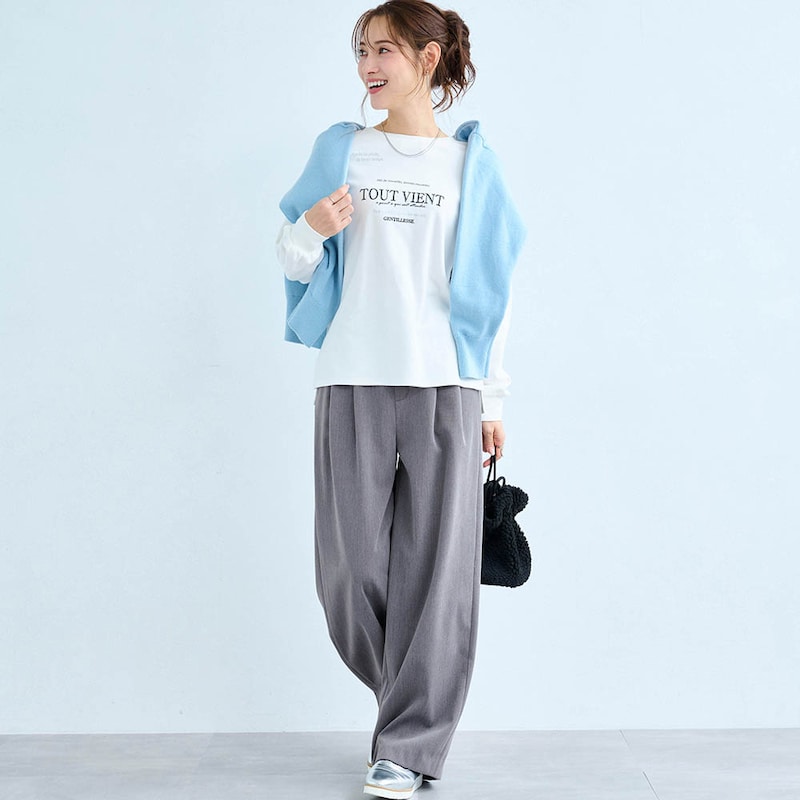 モデル身長168cm／M※写真は撮影用のため股下+8cmになります。