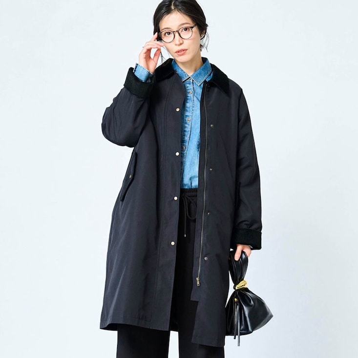 ライナー付きステンカラーコート