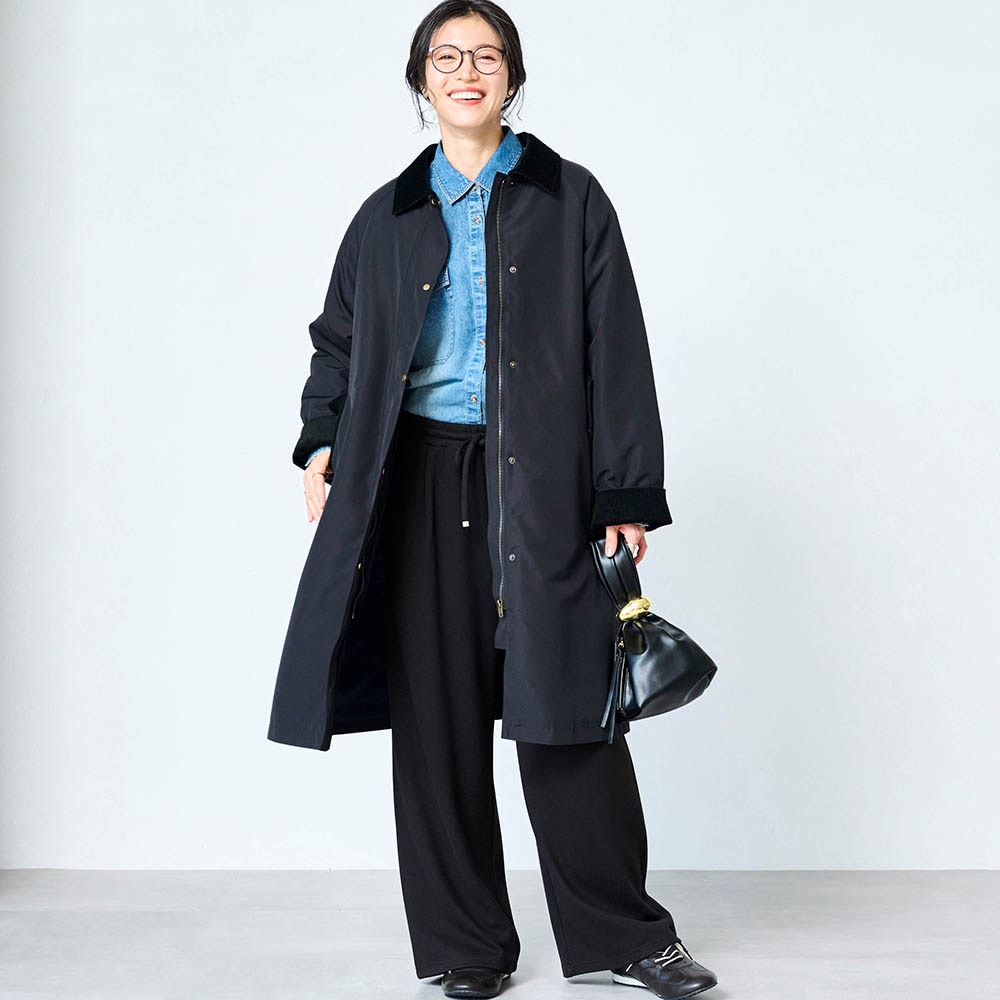 モデル身長168cm／M※写真は撮影用のため着丈+5cmになります。