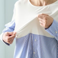 上身頃が伸縮性のあるカットソー素材だから動きやすい
