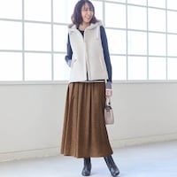 モデル身長169cm／M※写真は撮影用のため総丈+6cmになります。