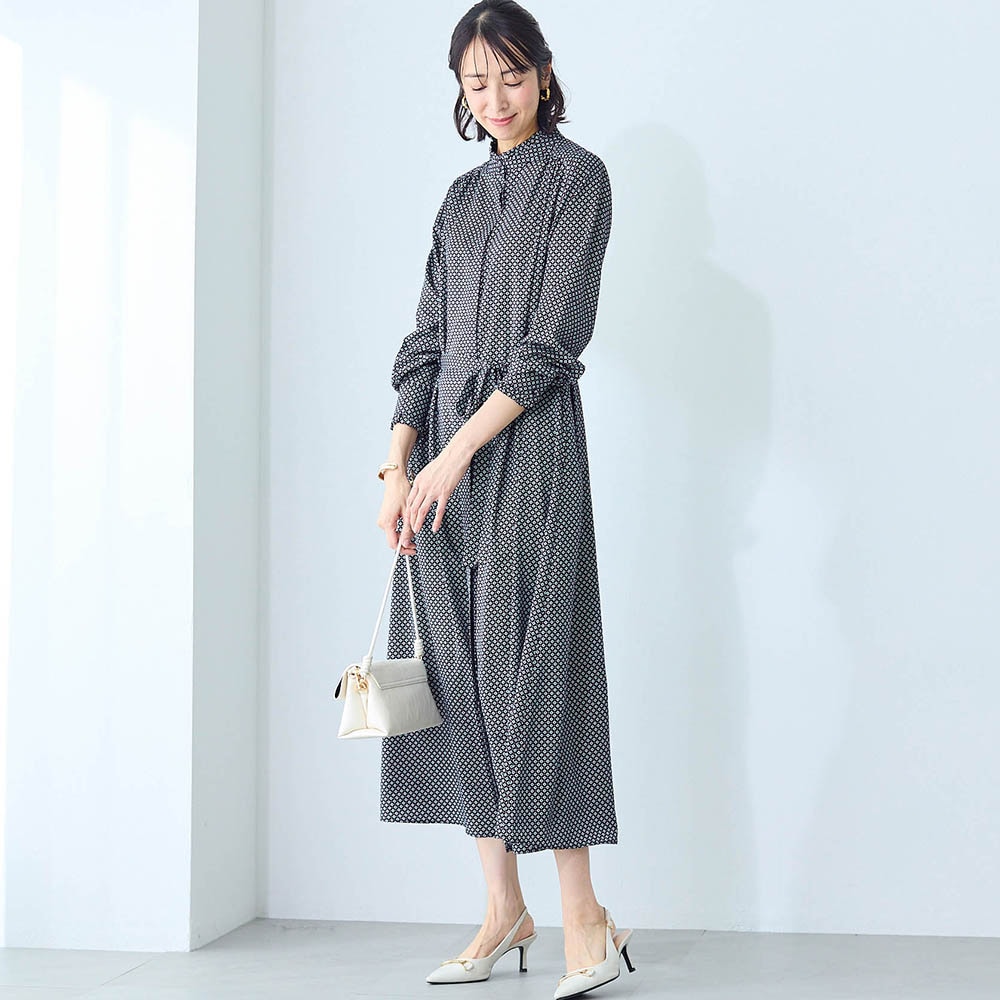 新色追加】 春の着回しプリントワンピース(スタイルノート/StyleNote