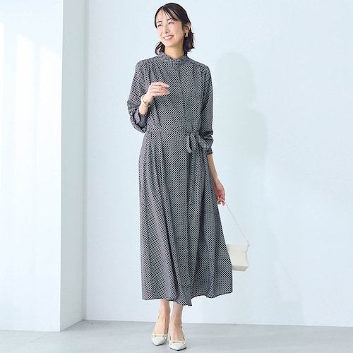 【新色追加】 春の着回しプリントワンピース