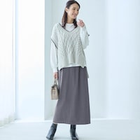 モデル身長173cm／M※写真は撮影用のため総丈+8cmになります。