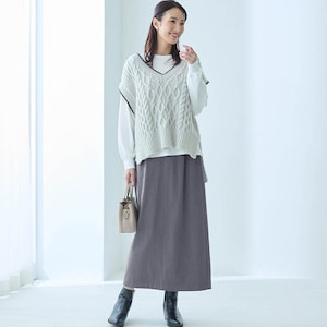 モデル身長173cm／M※写真は撮影用のため総丈+8cmになります。