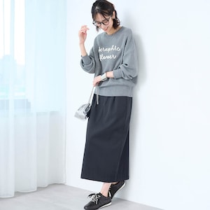 モデル身長169cm／M※写真は撮影用のため総丈+8cmになります。