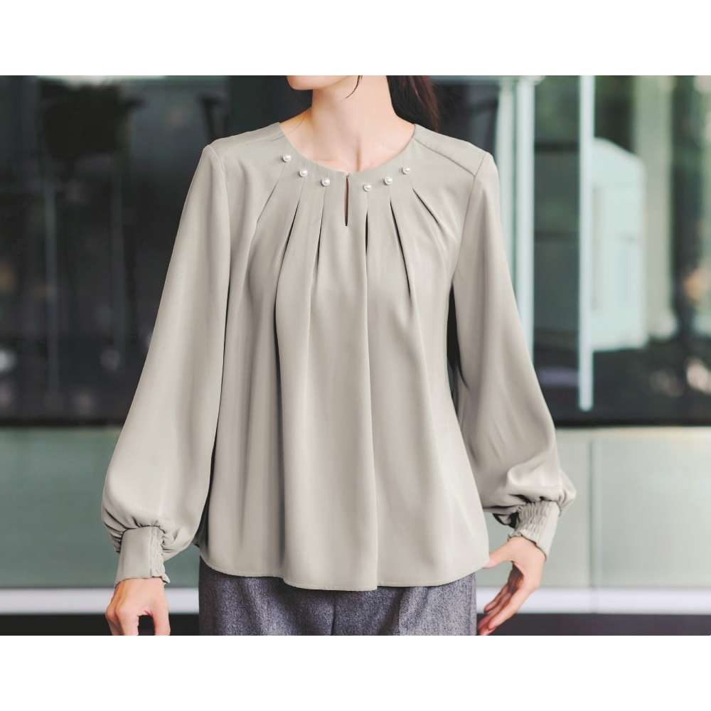 【スタイルノート/StyleNote】パール使いすっきり見えブラウス