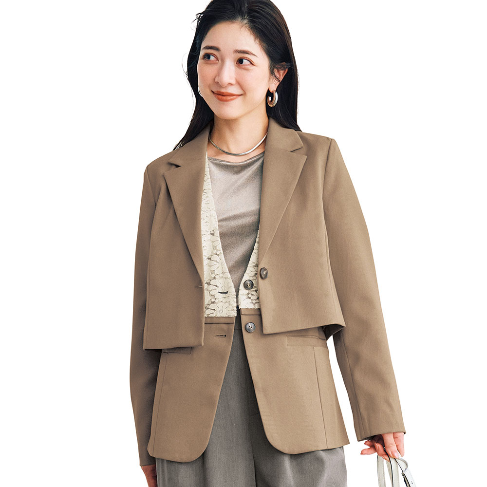 【スタイルノート/StyleNote】ジャケット & ジレの3WAYセット 【スタイルノート/StyleNote】ジャケット & ジレの3WAYセット