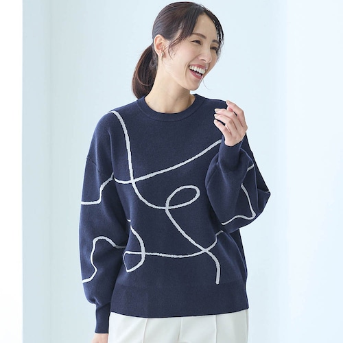 ハートモチーフニット