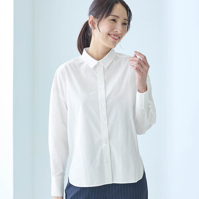 モデル身長173cm／M　※シャツのみ着た場合