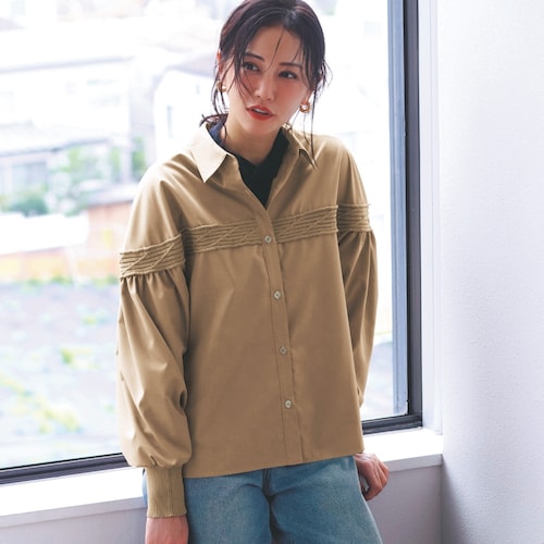 ニット切替えブラウス 【TV newsおかえり で着用されました】