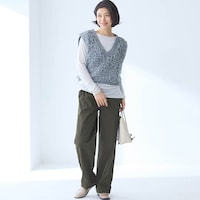 モデル身長168cm／M※写真は撮影用のため股下+6cmになります。