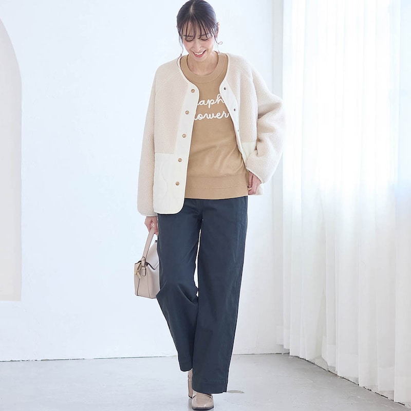 モデル身長169cm／M※写真は撮影用のため股下+6cmになります。