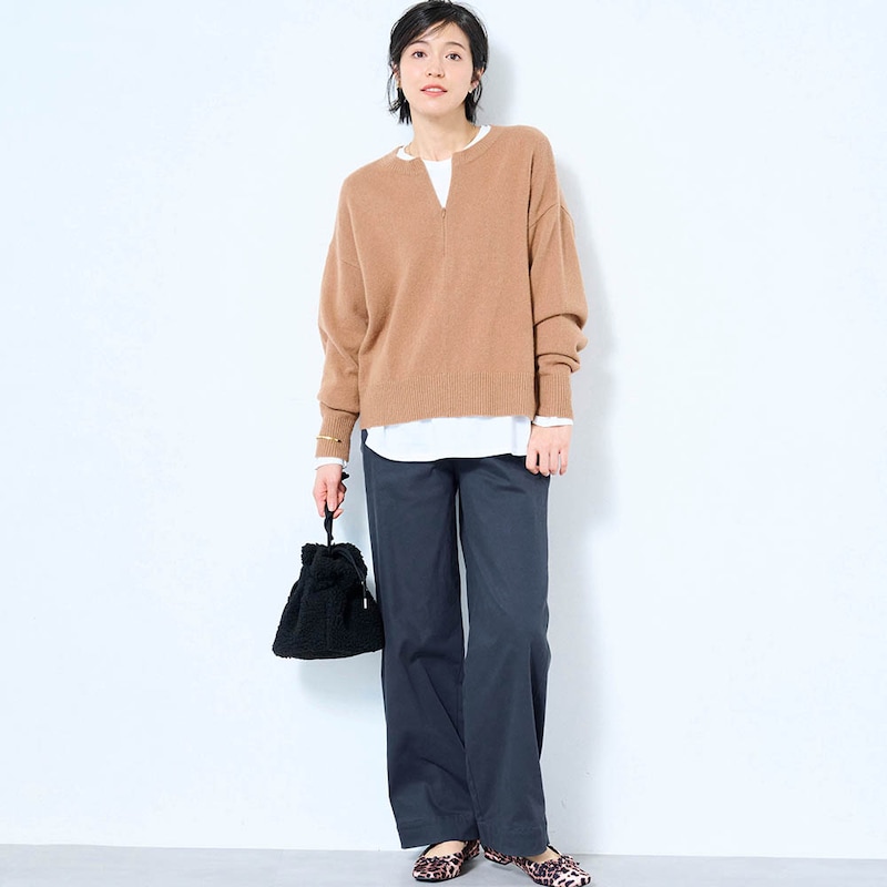 モデル身長168cm／M※写真は撮影用のため股下+6cmになります。