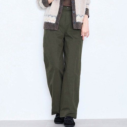 裏側綿素材あったかソフトワイドパンツ