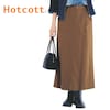 【ホットコット/Hotcott】裏側綿素材あったかAラインスカート