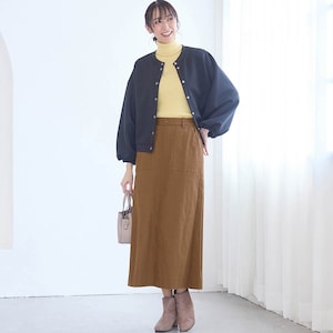 モデル身長169cm／M※写真は撮影用のため総丈+6cmになります。