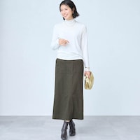 モデル身長168cm／M※写真は撮影用のため総丈+6cmになります。