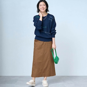 モデル身長168cm／M※写真は撮影用のため総丈+6cmになります。