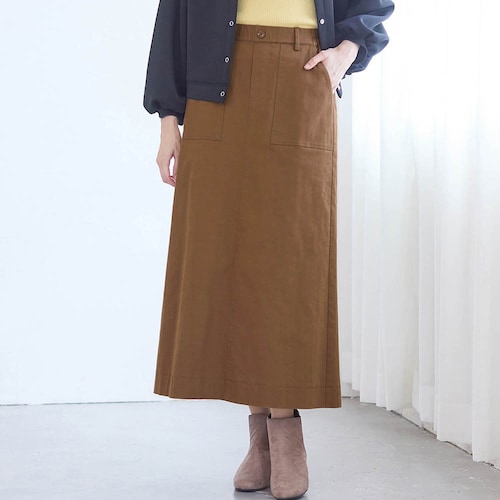 裏側綿素材あったかAラインスカート