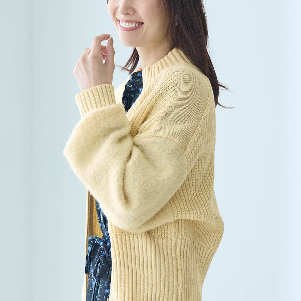 ブークレー切替えニットブルゾン(ロウイング／Rowing)｜通販の