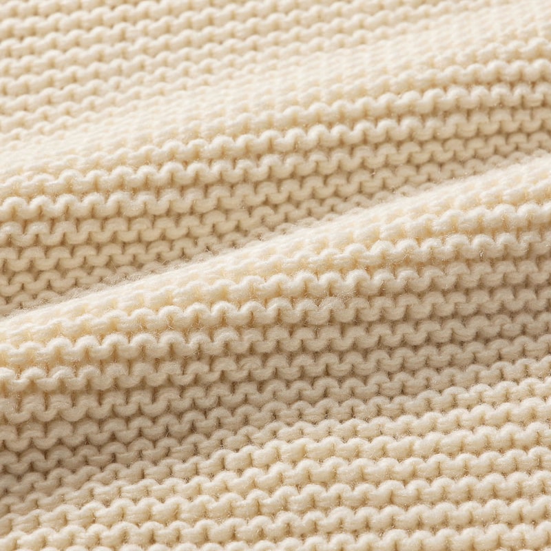 あたたかみのある手編み風のニット素材