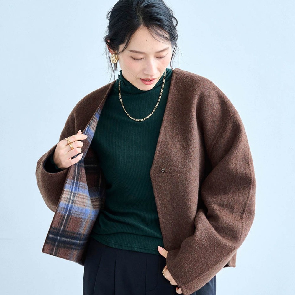 【ロウイング/Rowing】【2月19日再値下げ】 ウール混リバーシブルショートコート