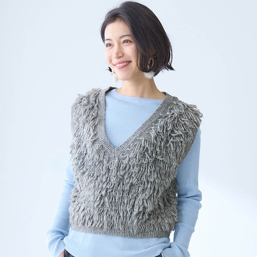 ループヤーンニットベスト