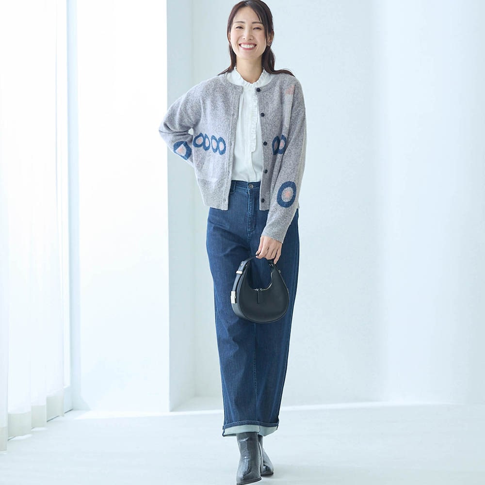 ‪‪❤︎R‬❤︎ページ アートデザインニットカーディガン｜通販のベルメゾンネット