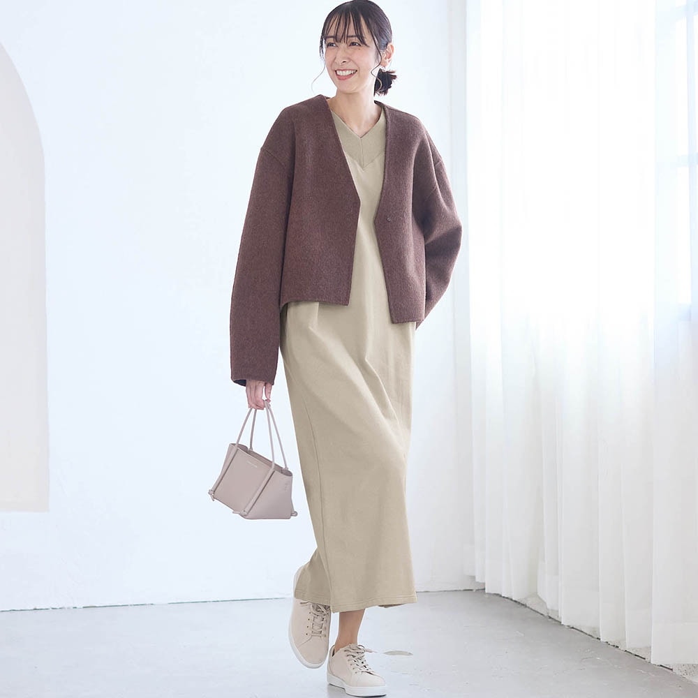 モデル身長169cm／M※写真は撮影用のため身丈+8cmになります。