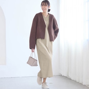 モデル身長169cm／M※写真は撮影用のため身丈+8cmになります。