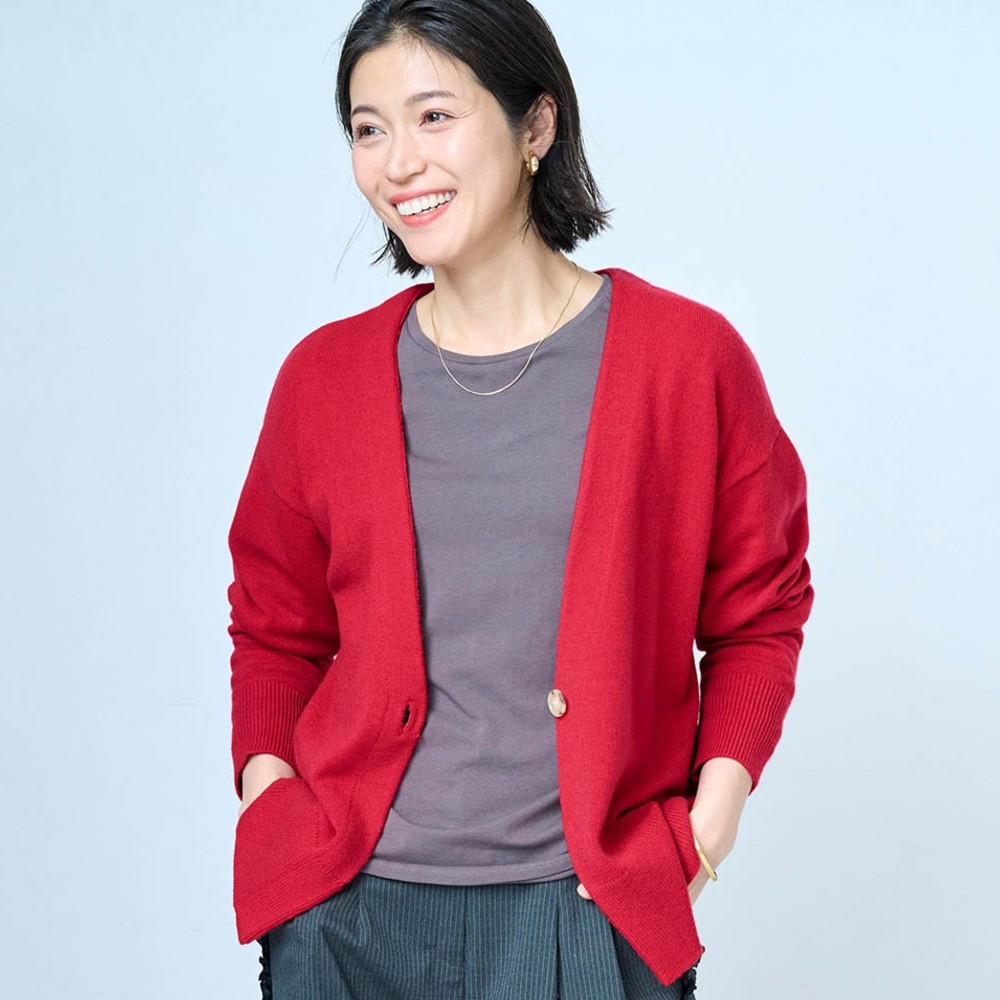 肌触り心地よい着回し抜群のニットカーディガン【乾燥機OK】(スタイルノート/StyleNote) 肌触り心地よい着回し抜群のニットカーディガン【乾燥機OK】(スタイルノート/StyleNote)
