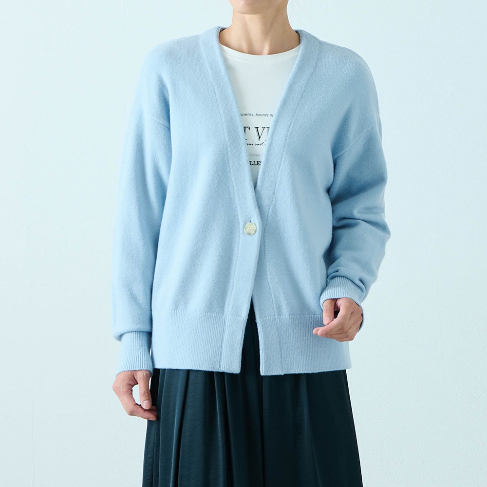 肌触り心地よい着回し抜群のニットカーディガン【乾燥機OK】(スタイル