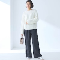 モデル身長168cm／M※写真は撮影用のため股下+6cmになります。