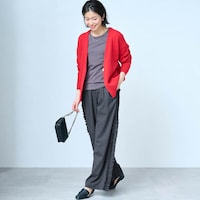 モデル身長168cm／M※写真は撮影用のため股下+6cmになります。