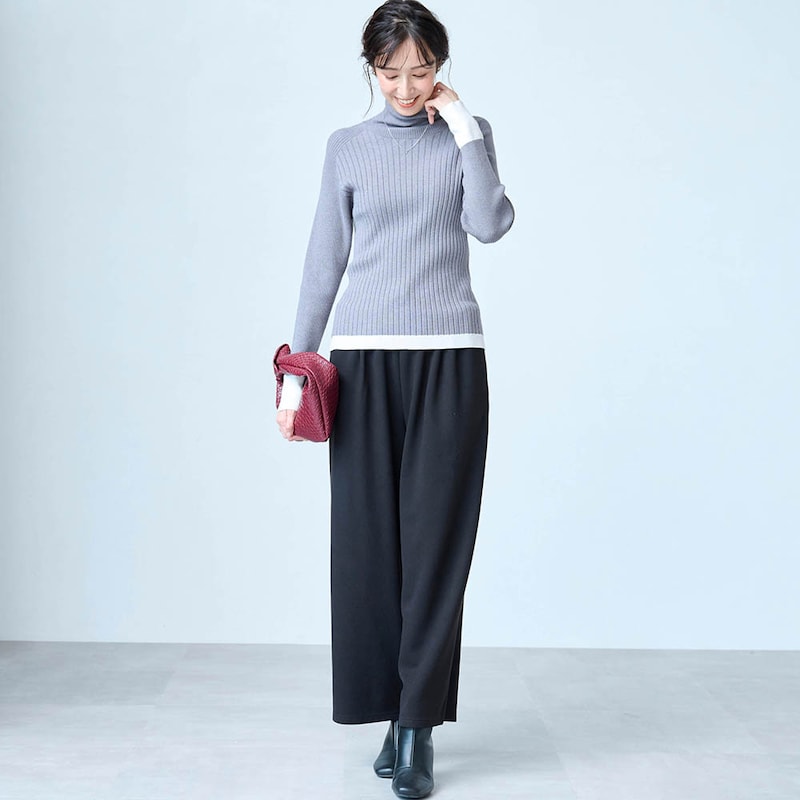 モデル身長169cm／M※写真は撮影用のため股下+6cmになります。