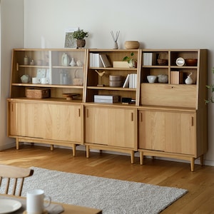 【ベルメゾン】天然木オーク材のお部屋を彩るキャビネットシリーズ