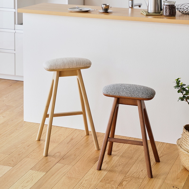 アイボリー×ナチュラル/高さ63cm、グレー×ブラウン/高さ53cm